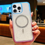 Custodia magnetica per telefono con glitter trasparente sfumato, For iPhone 17 Pro Max, For iPhone 17 Pro, For iPhone 17, For iPhone 16 Pro Max, For iPhone 16 Pro, For iPhone 15 Pro Max