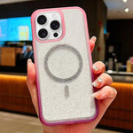 Custodia magnetica per telefono con glitter trasparente sfumato, For iPhone 17 Pro Max, For iPhone 17 Pro, For iPhone 17, For iPhone 16 Pro Max, For iPhone 16 Pro, For iPhone 15 Pro Max