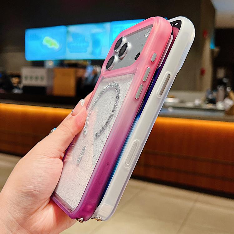 Custodia magnetica per telefono con glitter trasparente sfumato, For iPhone 17 Pro Max, For iPhone 17 Pro, For iPhone 17, For iPhone 16 Pro Max, For iPhone 16 Pro, For iPhone 15 Pro Max