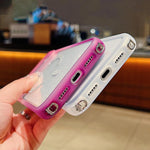 Custodia magnetica per telefono con glitter trasparente sfumato, For iPhone 17 Pro Max, For iPhone 17 Pro, For iPhone 17, For iPhone 16 Pro Max, For iPhone 16 Pro, For iPhone 15 Pro Max