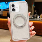Custodia per telefono con supporto magnetico rotante e glitter trasparente sfumato, For iPhone 17 Pro Max, For iPhone 17 Pro, For iPhone 17, For iPhone 16 Pro Max, For iPhone 16 Pro, For iPhone 15 Pro Max
