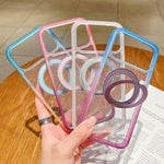 Custodia per telefono con supporto magnetico rotante e glitter trasparente sfumato, For iPhone 15 Pro, For iPhone 15