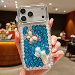 Custodia per telefono in acrilico fatta a mano con farfalla e strass di perle., For iPhone 17 Pro Max, For iPhone 17 Pro, For iPhone 17, For iPhone 16 Pro Max