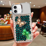 Custodia per telefono in acrilico fatta a mano con farfalla e strass di perle., For iPhone 17 Pro Max, For iPhone 17 Pro, For iPhone 17, For iPhone 16 Pro Max