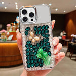 Custodia per telefono in acrilico fatta a mano con farfalla e strass di perle., For iPhone 17 Pro Max, For iPhone 17 Pro, For iPhone 17, For iPhone 16 Pro Max