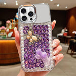 Custodia per telefono in acrilico fatta a mano con farfalla e strass di perle., For iPhone 17 Pro Max, For iPhone 17 Pro, For iPhone 17, For iPhone 16 Pro Max
