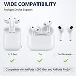 XDcase 3 paia di ganci auricolari sportivi antiscivolo in gomma morbida, For AirPods 3/2/1 & Pro 3/2/1