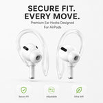 XDcase 3 paia di ganci auricolari sportivi antiscivolo in gomma morbida, For AirPods 3/2/1 & Pro 3/2/1