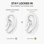 XDcase 3 paia di ganci auricolari sportivi antiscivolo in gomma morbida, For AirPods 3/2/1 & Pro 3/2/1