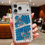 Custodia per telefono in acrilico realizzata a mano con perle, doppia farfalla e strass., For iPhone 17 Pro Max, For iPhone 17 Pro, For iPhone 17, For iPhone 16 Pro Max