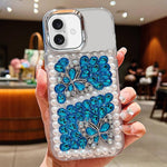 Custodia per telefono in acrilico realizzata a mano con perle, doppia farfalla e strass., For iPhone 17 Pro Max, For iPhone 17 Pro, For iPhone 17, For iPhone 16 Pro Max
