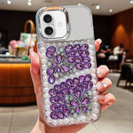 Custodia per telefono in acrilico realizzata a mano con perle, doppia farfalla e strass., For iPhone 17 Pro Max, For iPhone 17 Pro, For iPhone 17, For iPhone 16 Pro Max