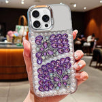 Custodia per telefono in acrilico realizzata a mano con perle, doppia farfalla e strass., For iPhone 17 Pro Max, For iPhone 17 Pro, For iPhone 17, For iPhone 16 Pro Max