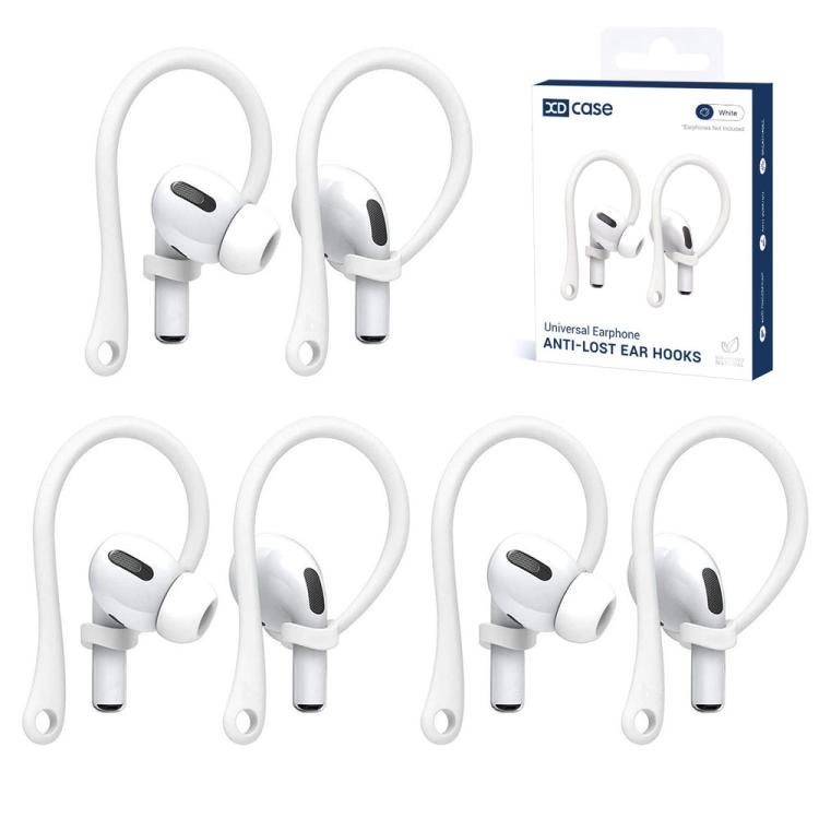 XDcase 3 paia di ganci auricolari sportivi antiscivolo in gomma morbida, For AirPods / Galaxy Buds