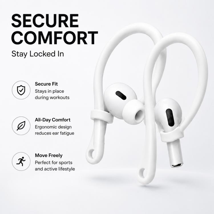 XDcase 3 paia di ganci auricolari sportivi antiscivolo in gomma morbida, For AirPods / Galaxy Buds