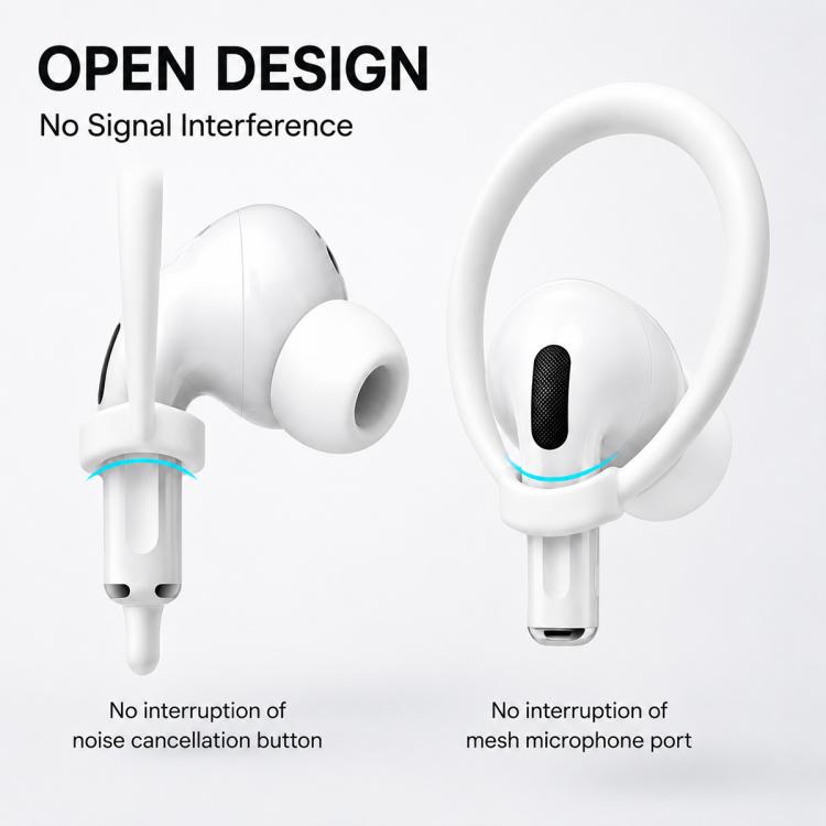 XDcase 3 paia di ganci auricolari sportivi antiscivolo in gomma morbida, For AirPods / Galaxy Buds