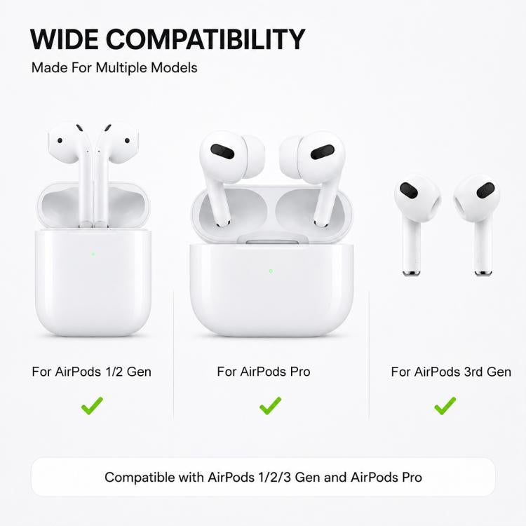 XDcase 3 paia di ganci auricolari sportivi antiscivolo in gomma morbida, For AirPods / Galaxy Buds