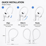 XDcase 3 paia di ganci auricolari sportivi antiscivolo in gomma morbida, For AirPods / Galaxy Buds