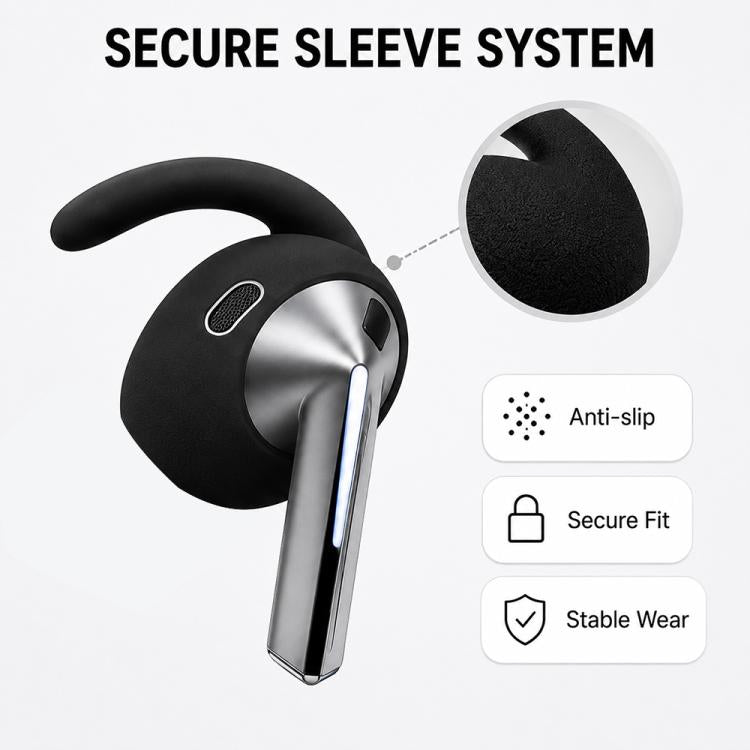 Set combinato di copriorecchie sportivi antiscivolo in silicone XDcase, ganci per le orecchie e cinturino anti-smarrimento, For Galaxy Buds3 Pro