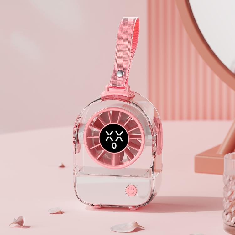 Mini ventilatore da tavolo F8 con emoticon trasparente