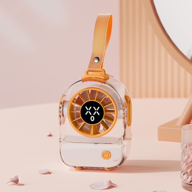 Mini ventilatore da tavolo F8 con emoticon trasparente
