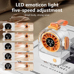 Mini ventilatore da tavolo F8 con emoticon trasparente