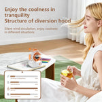 Mini ventilatore da tavolo F8 con emoticon trasparente