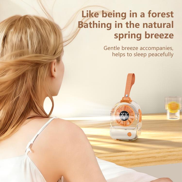 Mini ventilatore da tavolo F8 con emoticon trasparente