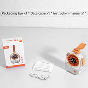 Mini ventilatore da tavolo F8 con emoticon trasparente