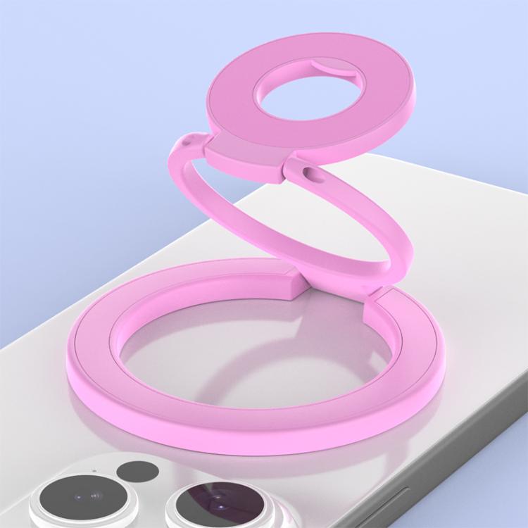 Supporto magnetico per telefono con fibbia ad anello girevole a 360 gradi, dal design colorato e multifunzionale.