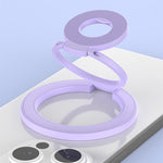 Supporto magnetico per telefono con fibbia ad anello girevole a 360 gradi, dal design colorato e multifunzionale.