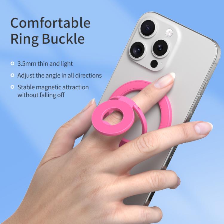 Supporto magnetico per telefono con fibbia ad anello girevole a 360 gradi, dal design colorato e multifunzionale.