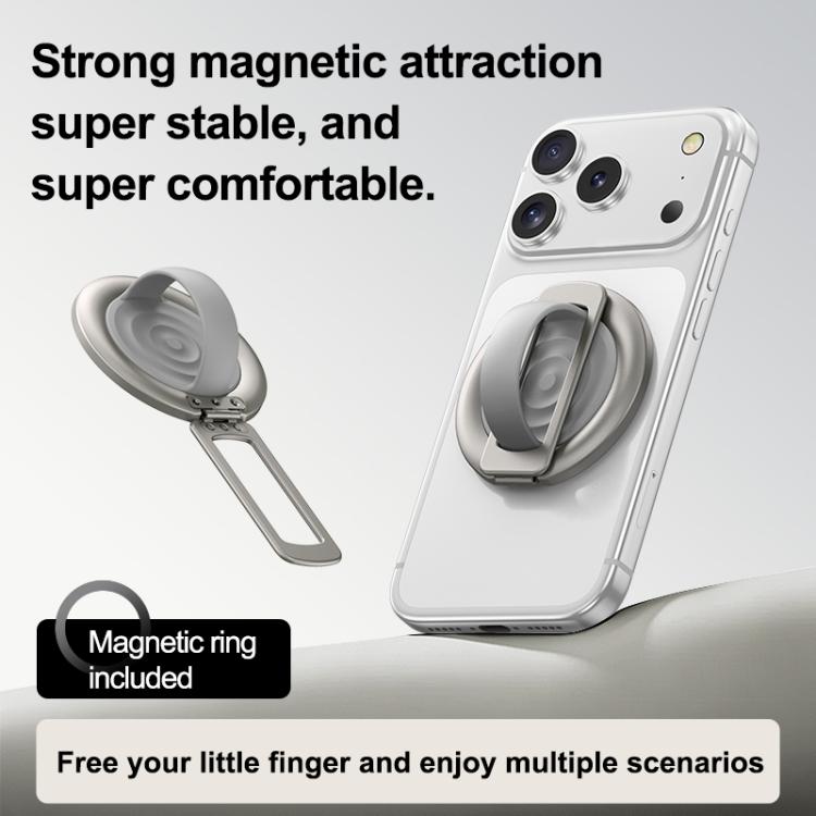 Supporto magnetico girevole per telefono con fibbia ad anello in silicone liquido
