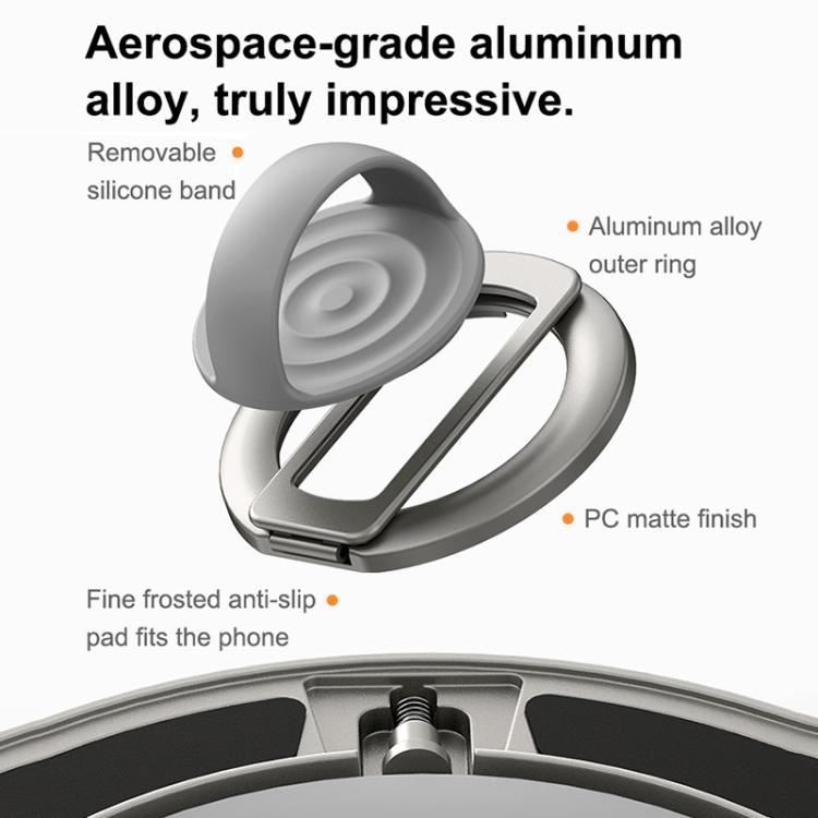 Supporto magnetico girevole per telefono con fibbia ad anello in silicone liquido