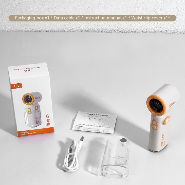 Ventilatore portatile ad alta velocità F6 con clip da vita