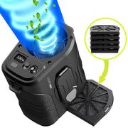 Ventilatore da vita G10 con motore a riduzione del rumore e luce LED.