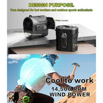 Ventilatore da vita G10 con motore a riduzione del rumore e luce LED.