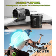 Ventilatore da vita G10 con motore a riduzione del rumore e luce LED.