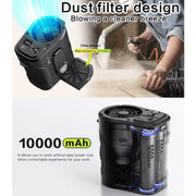 Ventilatore da vita G10 con motore a riduzione del rumore e luce LED.