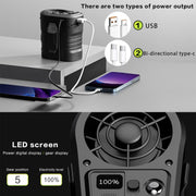 Ventilatore da vita G10 con motore a riduzione del rumore e luce LED.