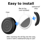 Cover protettiva in silicone adesivo impermeabile con foro laterale e texture a onda., For AirTag 2nd Gen / AirTag 1st Gen