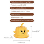 ZHL002 Luce notturna in silicone a forma di zucca fantasma