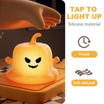 ZHL002 Luce notturna in silicone a forma di zucca fantasma