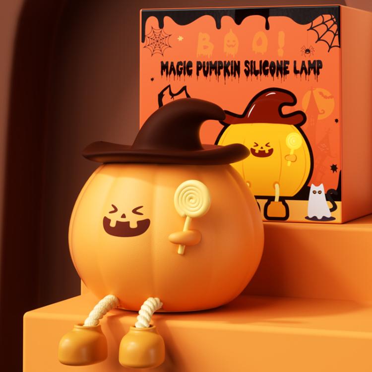 ZHL003 Luce notturna in silicone a forma di zucca magica