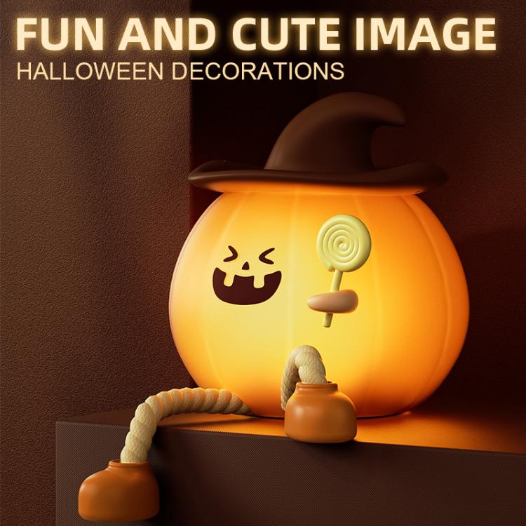 ZHL003 Luce notturna in silicone a forma di zucca magica