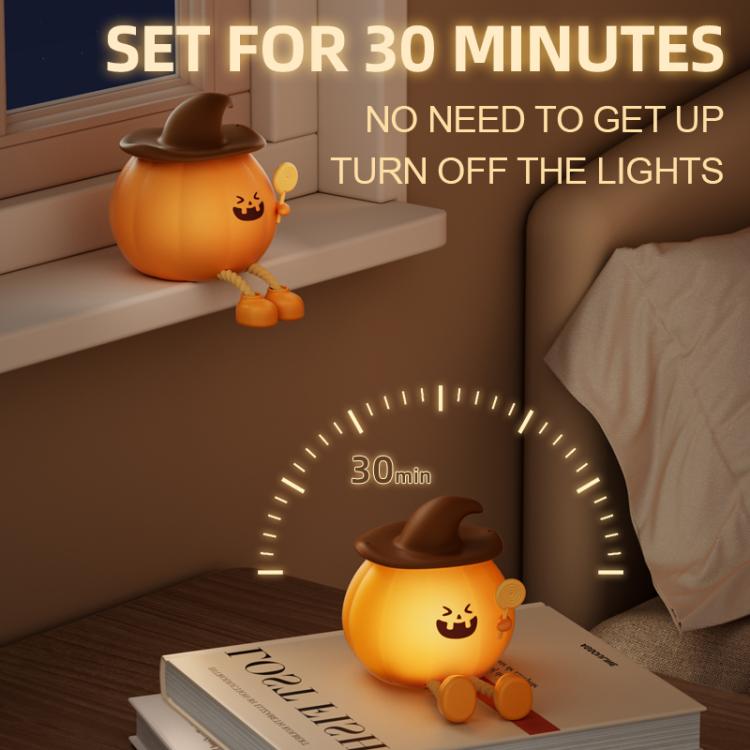 ZHL003 Luce notturna in silicone a forma di zucca magica