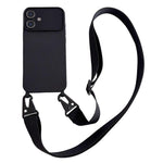 Ampia finestra per la fotocamera, fori integrati per il cordino, custodia per telefono con tracolla larga., For iPhone 16, For iPhone 15 Pro Max, For iPhone 15 Pro