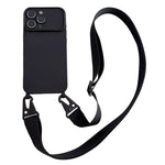 Ampia finestra per la fotocamera, fori integrati per il cordino, custodia per telefono con tracolla larga., For iPhone 16, For iPhone 15 Pro Max, For iPhone 15 Pro