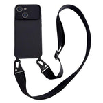 Ampia finestra per la fotocamera, fori integrati per il cordino, custodia per telefono con tracolla larga., For iPhone 15, For iPhone 14, For iPhone 14 Pro