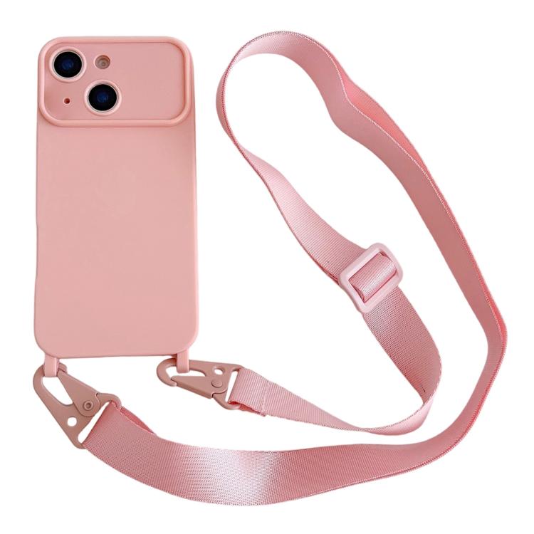 Ampia finestra per la fotocamera, fori integrati per il cordino, custodia per telefono con tracolla larga., For iPhone 15, For iPhone 14, For iPhone 14 Pro
